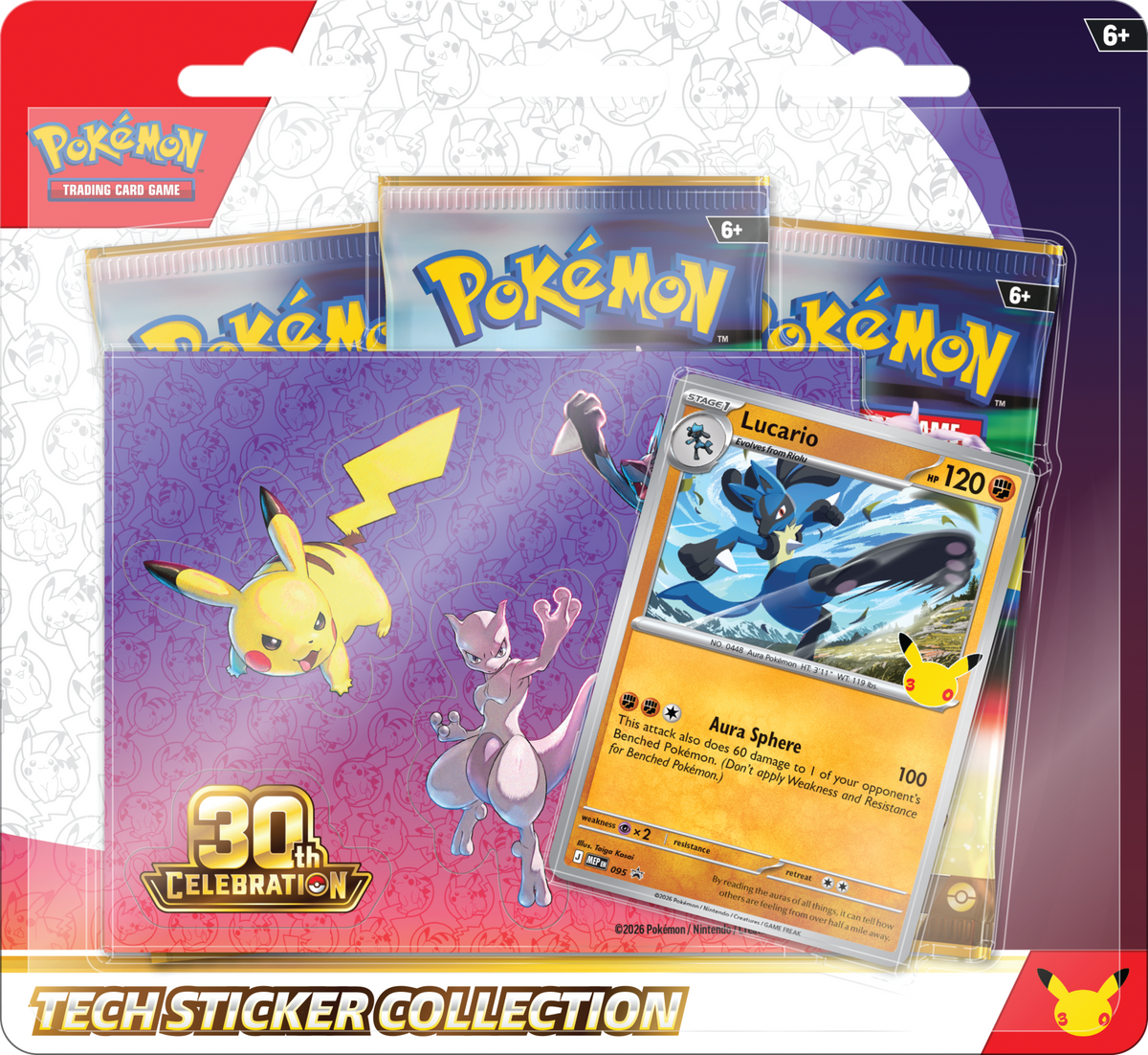 30th Celebration Tech Sticker Collection Lucario